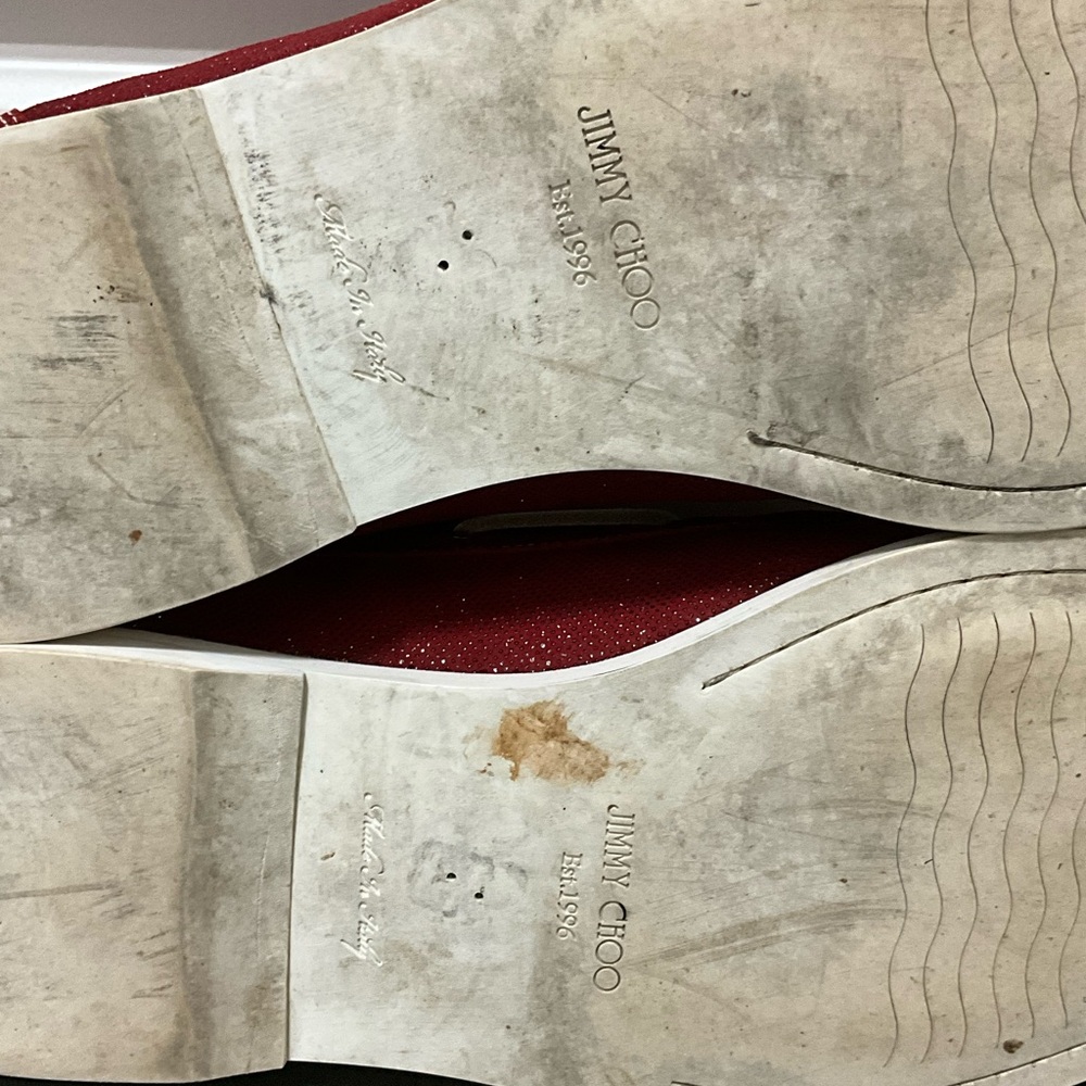 Jimmy Choo Red Suede Sneakers - Picture 12 of 14